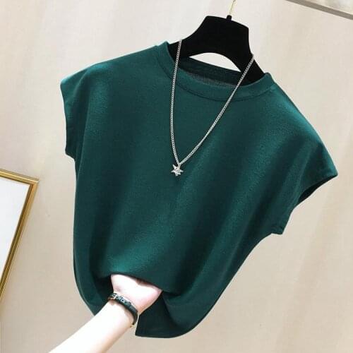 Women Spring Summer Style Knitted Sweater Pullovers Lady Casual Solid Color O-Neck Short Sleeve Pullovers Tops ZZ0056