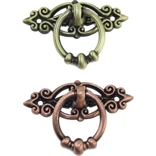 1PC 65*24mm Retro Zinc Alloy Kitchen Drawer Cabinet Door Handle Furniture Knobs Hardware Cupboard Antique Pull Handles