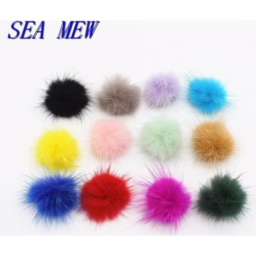 100 PCS 30mm High Quality Mink Fur Ball ,For Earring Necklace Shoes Clothes Hair Accessories DIY Jewelry Making Material