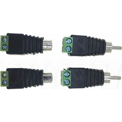 1X Speaker Wire Cable Audio Male / Female RCA Connector Adapter Jack Plug