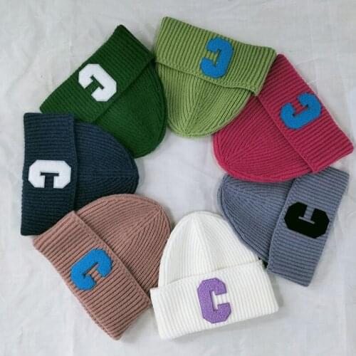 2021 Rabbit Fur Winter Hat for Women Solid Beanie Cashmere Wool Cap Female Knitted Skullies Beanies Warm Soft Knit Hat Bonnet