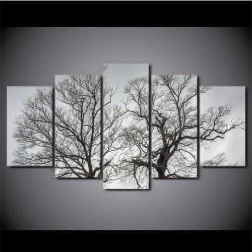 5 Piece Printed landscape tree Painting Sitting Room Decor Print Poster Picture Canvas Painting Home Decoration/FREE ART-Five23