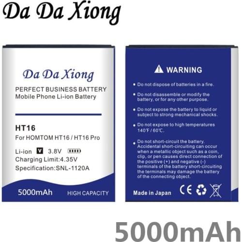 5000mAh 0 cycles HT16 Newly Production Battery For Homtom HT16 HT 16 Pro Phone High quality Battery Replacement+Tracking Number