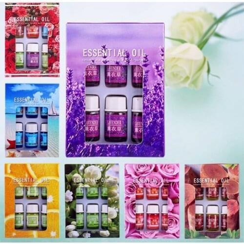 6pcs/set Essential Oil For Aromatherapy Oil Humidifier 6 Kind 5ML Fragrance Aromatherapy Oil Natural Spa Oil Makeup