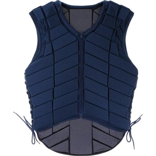 Safety Equestrian Horse Riding Vest Protective Body Protector Navy Adult Breathable Vest Waistcoat Camping Hiking Accessory Navy