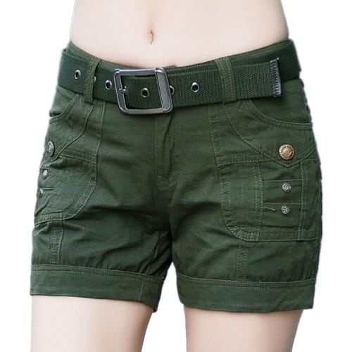 Cargo Camouflage Shorts Female Summer Leisure Hot Slim Shorts Women Military Army Green Short Feminino Plus Size 3XL