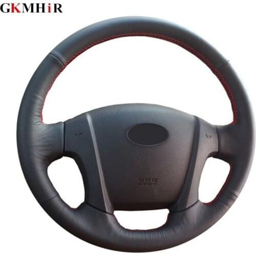 Black Car Steering Cover Soft Artificial Leather Car Steering Wheel Cover for Kia Sportage 2 2005-2010 2009