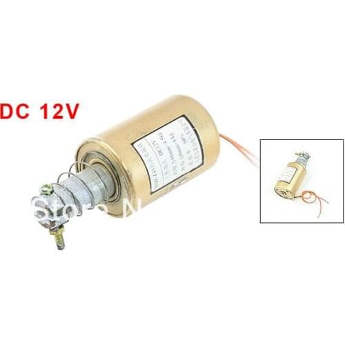 DC 12V 10mm Stroke 4.5Kg Force Pull Type Tubular Frame Linear Motion Solenoid Electromagnet