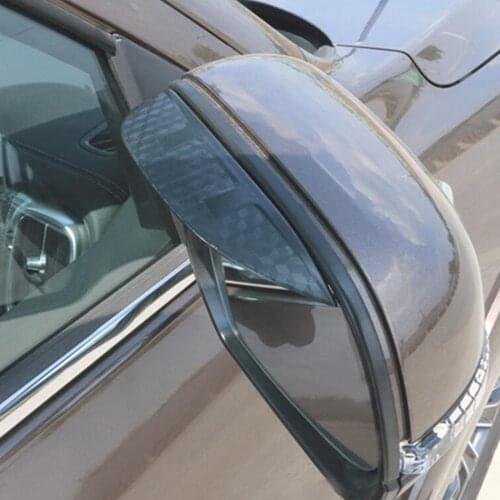 For Renault Captur 2015 2016 2017 2018 Car Stick Rear Rearview Glass Mirror Rain Eyebrow Shield Sun Visor Shade Plastic 2pcs/Set