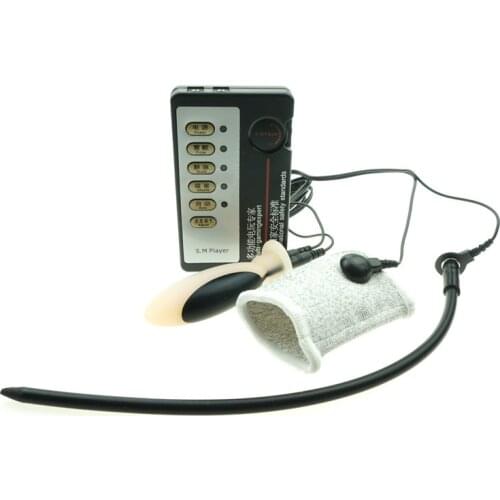 Electro Shock Stimulator Anal Plug Penis Bondage Cock Sleeve Ring Butt Plug Urethral Electric Stimulation Sex Toys For Men