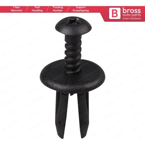 10 Pieces Push Type Retainer, Expanding Screw Rivet Black for European Cars