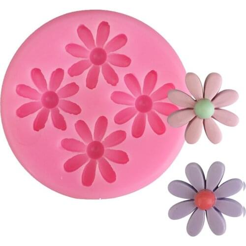 Many Kinds Sun Flower Daisy Moulds For Chocolate Fondant Cake Decorating Tools Kitchen Baking Silicone Mold DIY Resin Art Form