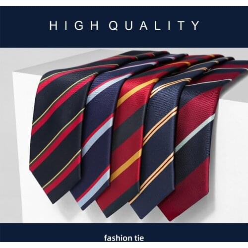 High Quality 2020 Designer New Fashion Striped 8cm Ties for Men Necktie School Wedding Work Business Formal Suit with Gift Box