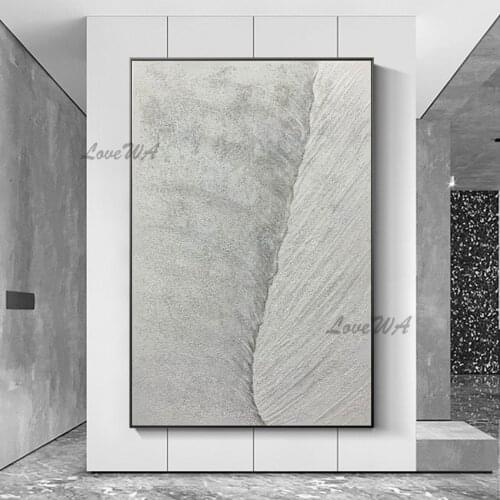 Quality Abstract Oil Painting With Pattern Of Veins And Veins In Grey And White Modern Home Decor Wall Art Painting No Framed