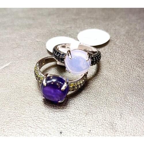 Amethyst Moonstone rings