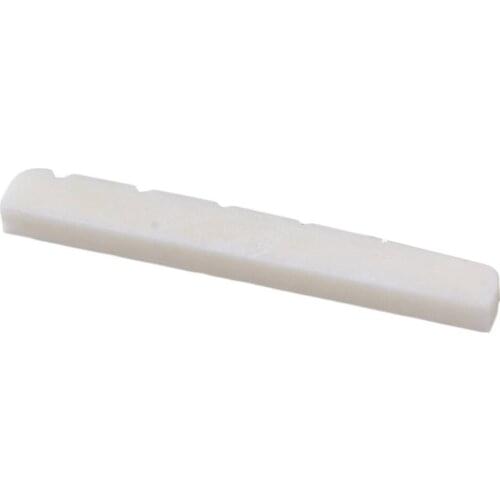 2 Pieces White Slotted Nut Bone for 6-String Electric Guitar Instrument Part