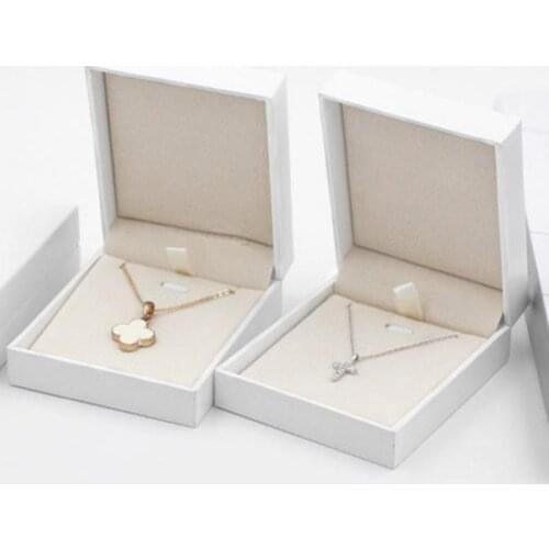 White Leather-Filled Paper Jewelry Packaging Gift Box Jewelry Jewelry Earrings Necklaces Gift Boxes Pendant Storage Boxes