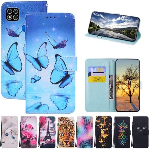 For Redmi 9C Case Leather Wallet Flip Case For Xiaomi Redmi 9C Phone Case Flip Bumper Xiaomi Redmi9C 9C NFC Fundas Coque Shell