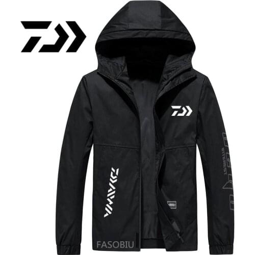 Daiwa Fishing Jacket Men 2021 New Spring Autumn Thin Fishing Clothing Hooded Sports Hiking Fishing Clothes Outdoor Fishing Wear