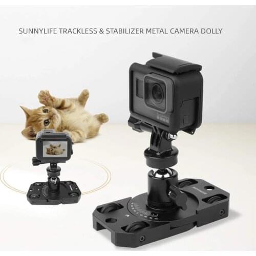 Mini Stabilizer Mobile Camera Dolly Metal Bracket for POCKET 2/ GoPro / OSMO Action / Pocket / Insta360 Camera Accessories