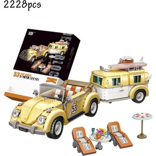 High-tech Diamond Mini Cars Model Building Blocks Motorhome Removable MOC Bricks Educational Toys For Kids Xmas Birthday Gifts