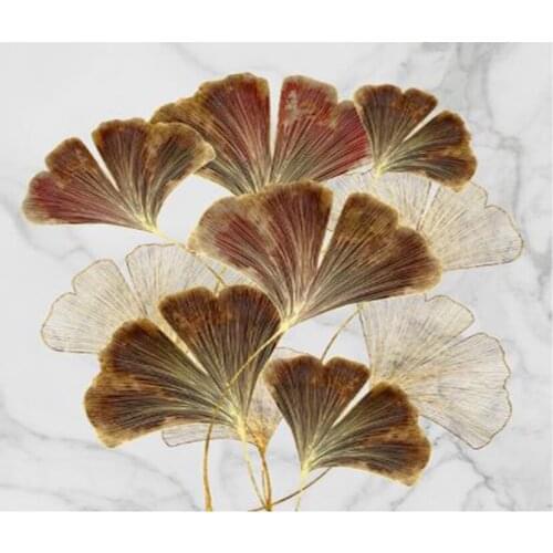 DIY Ginkgo Leaf Cross Stitch Still Life Series Kit Diamond Painting Printed Embroidery DIY Decoration GJ368