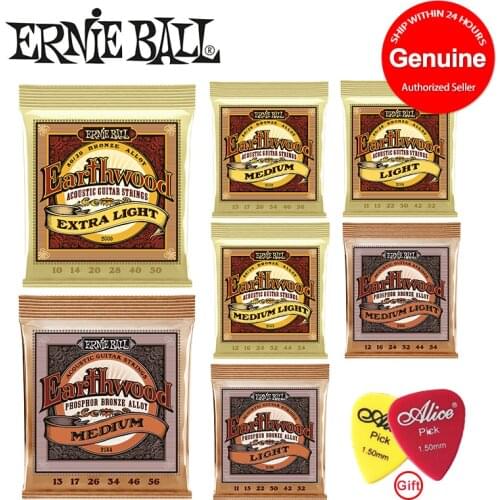Original Ernie Ball 2002 2003 2004 2006 2144 2146 2148 Earthwood Bronze Acoustic Guitar Strings Bronze Alloy 80/20
