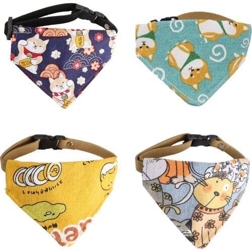 Adjustable Dog Scarf Pet Saliva Scarf Dogs Collars Tie Necktie Cat Scarf Triangle Dog Cat Bib Pet Supplies