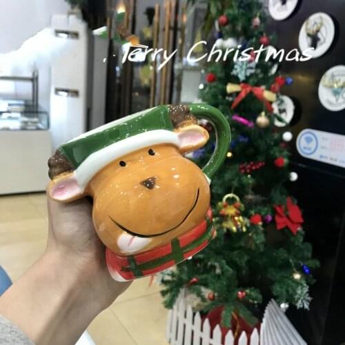 Christmas mugs Nordic ins cute girl student individuality creative trend ceramic cup breakfast cup cup mugs coffee cups