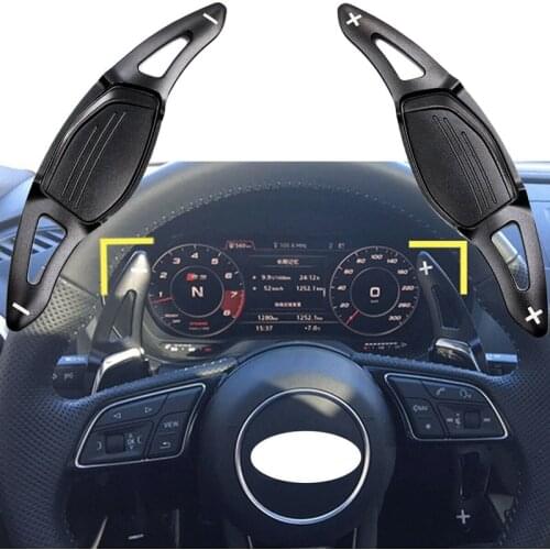 Steering Wheel Shift Paddle Shifter Extension Trim Cover Aluminium Alloy for - R8 RS3 4 5 6 7 TT -RS 2016-2020
