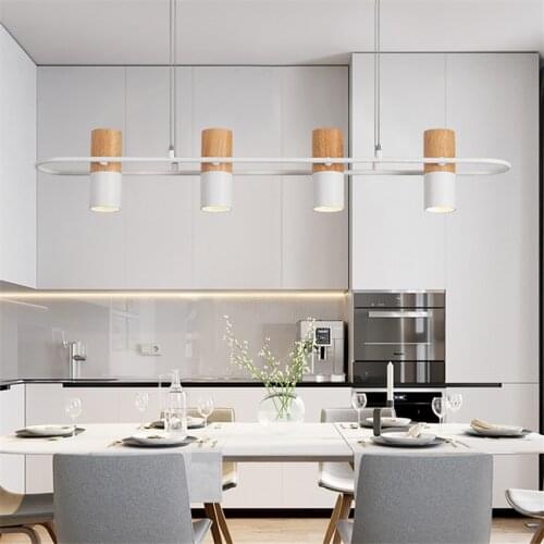 Nordic 3/4 Lights Led Pendant Lights for dining room Wood Lamp Creative Hamglamp Home Lighting