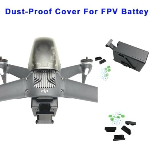 Drone Body Battery Port Protection Cover Dust-Proof Cap For DJI FPV Combo Drone Accessories with Battery Serial Number Sticker