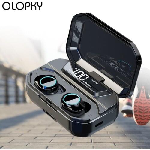 TWS Wireless Bluetooth Earphone 3300mAh LED Sport Handsfree Earbuds 3D Stereo BT 5.0 IP67 Stereo Earphone HIFI In-Ear Headset