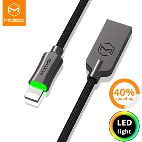 Mcdodo USB Cable For iPhone Ipad XS Max XR X 8 7 6s plus Cable 2.4A Fast Charging Cable Mobile Phone Charger Cord Usb Data Cable