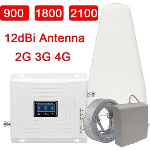 Cellular Amplifier Mobile Phone Signal Booster 4g Repeater Signal Booster for Cell Phone 2g 3g 4g GSM900 LTE1800 WCDMA2100