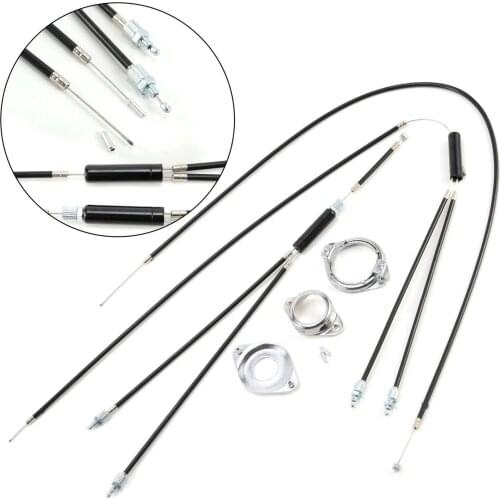 Premium Bike Gyro Brake Cables Front + Rear (Upper + Lower) Spinner Rotor