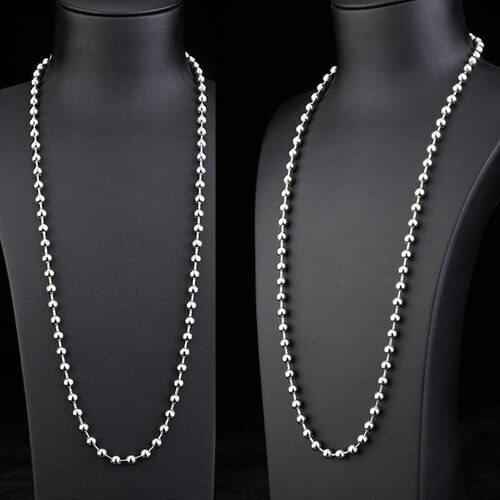 Jewelry Shop Men 'S Steel Ball Chain Necklace Sport Model 4 mm 56 cm YDK17