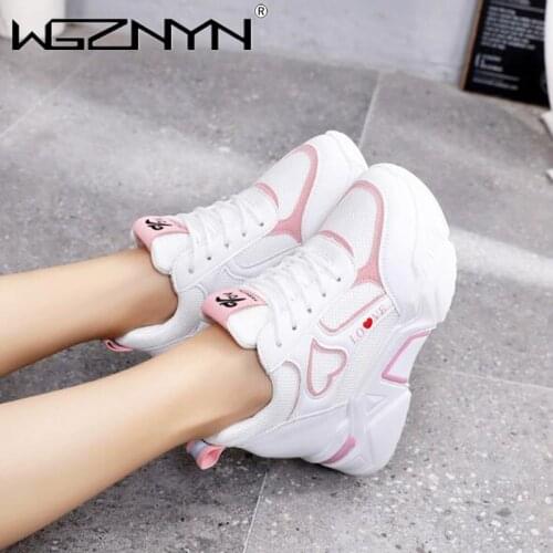 High Quality Women Platform Sneakers Tenis Feminino Chunky Woman Casual Dad Shoes Basket Female Fashion Sport Mesh Lace Up Shoes