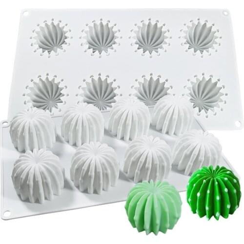 1Pc Cactus Cake Silicone Molds DIY Scented Candle Mould Chocolate Pudding Ice Cream Mousse Cake Baking Decorating Tools