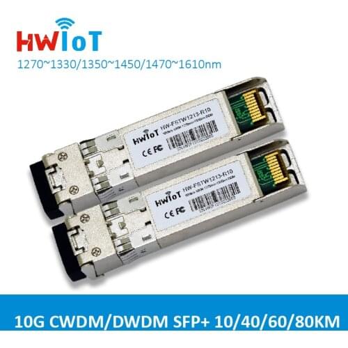 10G SFP+ 1270-1610nm 100G 10 40 60 80km LC SMF Transceiver Module CWDM DFB EML transmitter Cisco Compatible