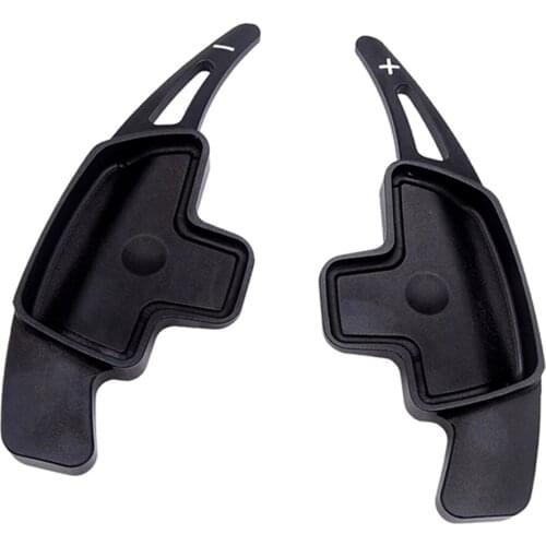 2pcs Interior Accessories Black Steering Wheel Paddle Shift Extension Covers for Benz A Class B Class C Class CLA CLS E Class