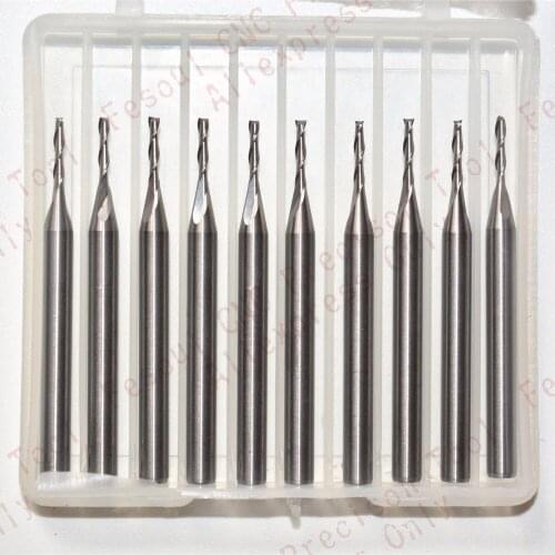 3.175mm*1.2mm*6mm,10pcs,Free shipping 2 Flutes End Mill,CNC milling Cutter,Solid carbide woodworking tool,PVC,MDF,Acrylic,wood