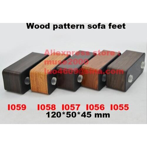 45mm 120X50 height sofa pad feet wood pattern steel wall ABS body plastic furniture floor bed standoff feet triangle and oblong
