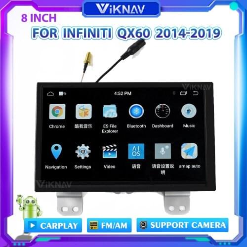 8 inch Android autoradio car radio With screen GPS navi player For Infiniti QX60 2014-2019 car stereo DVD multimedia player
