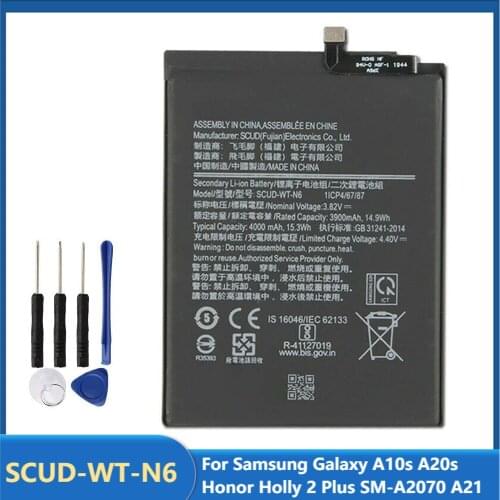 Original Replacement Phone Battery SCUD-WT-N6 For Samsung Galaxy A10s A20s Honor Holly 2 Plus SM-A2070 A21 4000mAh