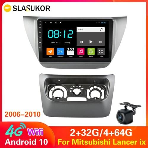 4G LTE 64G Android 10 9 Inch Car Radio Stereo GPS Navigation Player For Mitsubishi Lancer ix 2006-2010 Car Stereo Wifi no 2Din