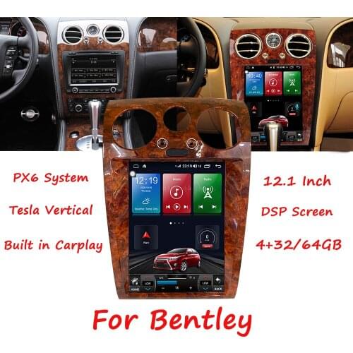 Tesla Style Screen 12.1 Inch Car Stereo Receiver Radio For Bentley Android Video Multimedia Player Head Unit Auto GPS Navigation