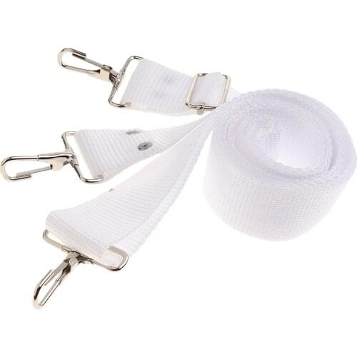 White Parade Marching Bass Drum Strap Nylon Belt For Percussion Accessories