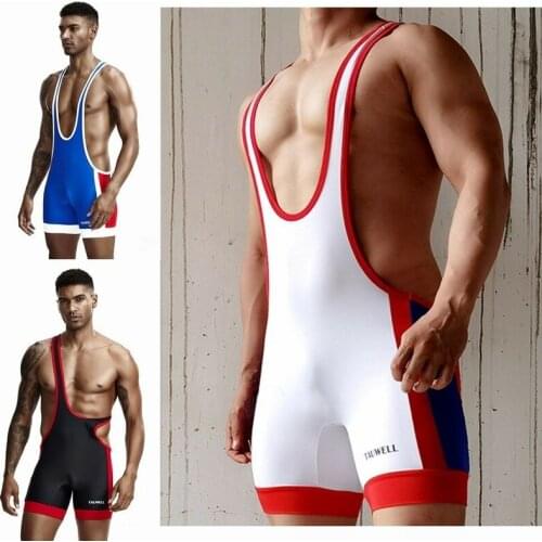 Wrestling Singlet Men Bodywear Bodysuit Sexy Undershirt Lingerie Singlet Underwear Workout Clothes