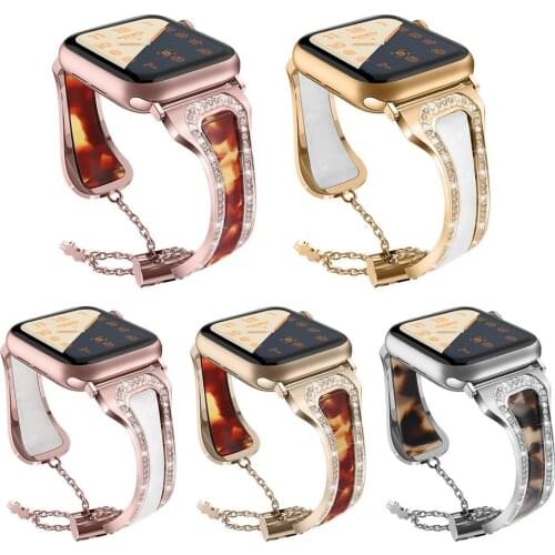 Diamond Watch Strap for Apple watch 38 42 40 44 mm iWatch 5 4 Band Women Stainless Steel Strap Apple Watch Series 3 2 Bracelet